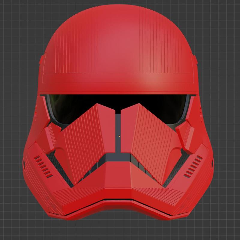 FULL SIZE SITH TROOPER HELMET [CHOPPED].