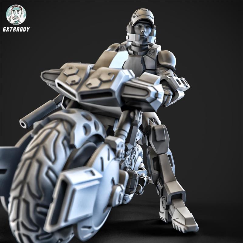 Blade Hurricane Pilot and Bike (100mm and 32mm Approx Height)