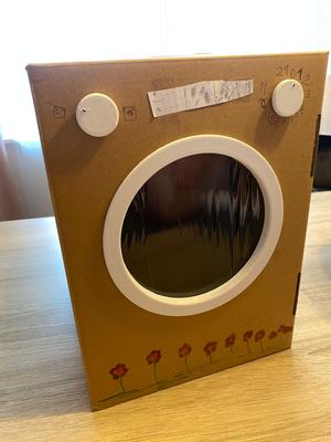 Waschmaschine für Kinder aus Ikea Pappis Box (Kinderwaschmaschine)