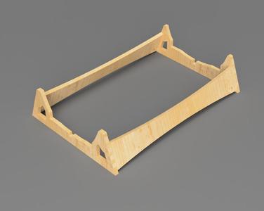 Laser cut stand for 1:72 Flower class corvette kit