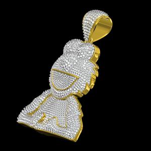 Smiley Face Cartoon Caractor Hip Hop Pendant
