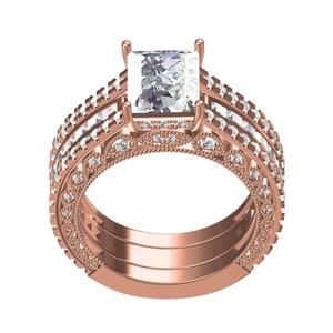 Unique Luxury Princess Ring Ret for Women