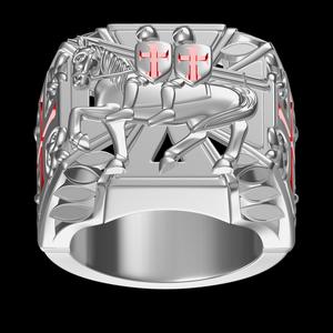 Knights Templar Sterling Silver Men Ring