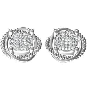 Unique Rope Stud Earring