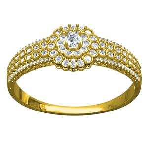 Round Diamond Cluster Halo Bracelet