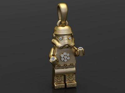 Mens Gold Pendant 3d printable model