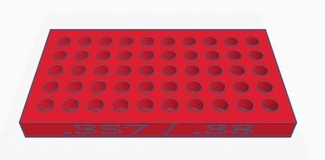 Reloading tray/ Ladebrett .357 .38