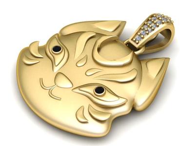 CAT FACES PENDANT 3d printable model