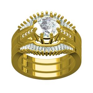 Round Diamond Solitaire Ring With Bands