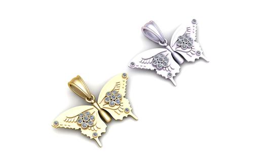 Butterfly Pendant 3d printable model