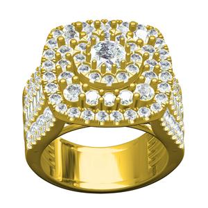 Cushion Shaped Multi Halo Diamond Ring for Men