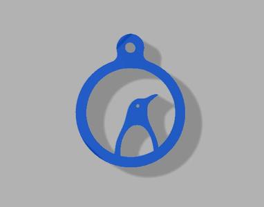 Penguin Keychain Round type (ペンギンキーホルダー丸型)
