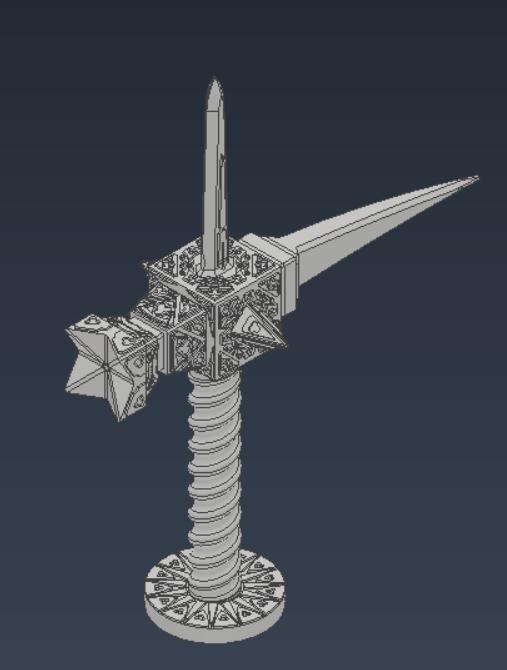 Ornate bec de corbin ( supported)