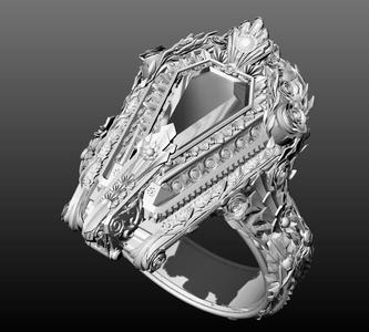 Gothic Coffin Ring