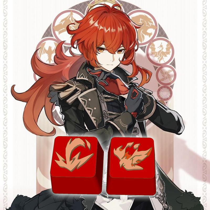 Genshin Impact Keycaps: Diluc