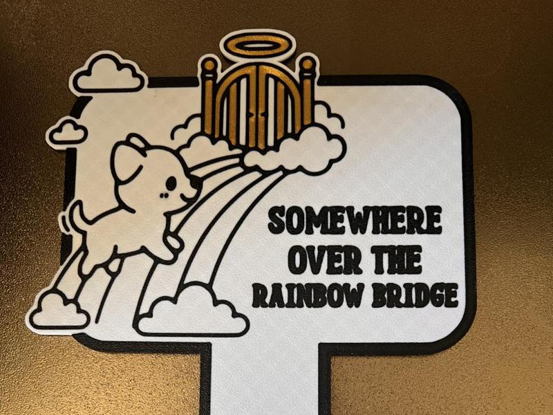 Over the Rainbow Bridge Dog Plaque - Memorial