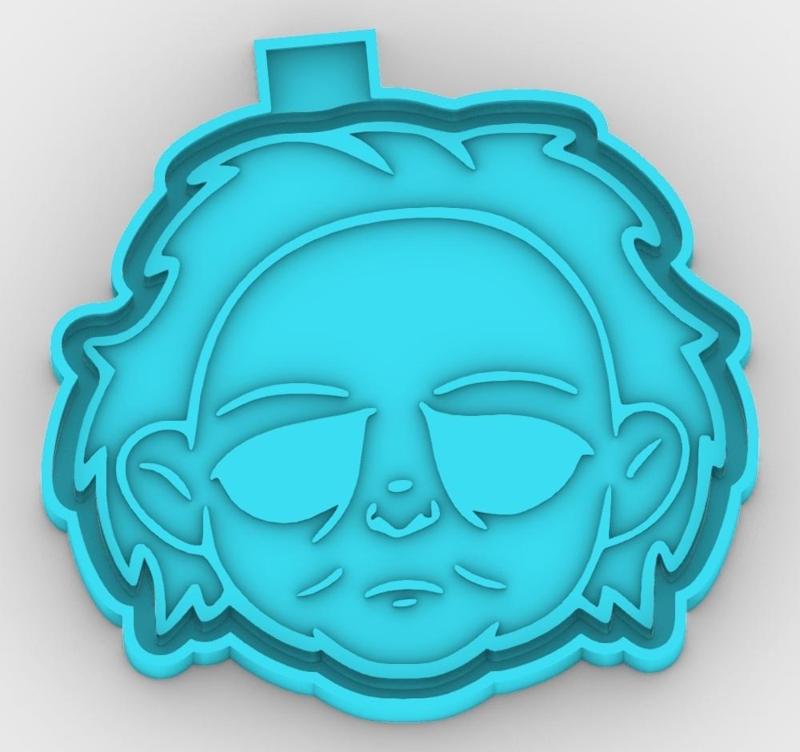 Leatherface head - horror halloween 015915 - freshie mold - STL for silicone mold