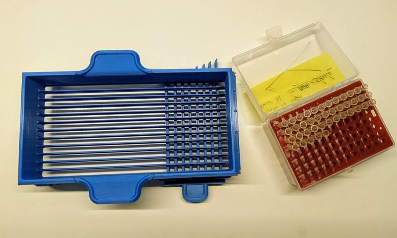 Pipette tip (200 µL) sorting device