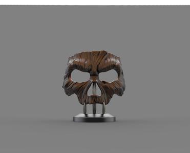 Wooden skull mask