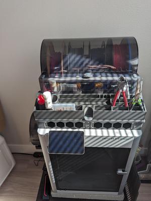Bambulab X1 Carbon with AMS top tool storage - trimmed