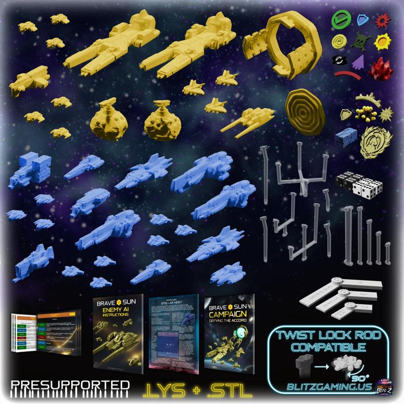 Bundle: 21 Ships + Terrain Standalone Expansion for Brave Sun & AI Rules