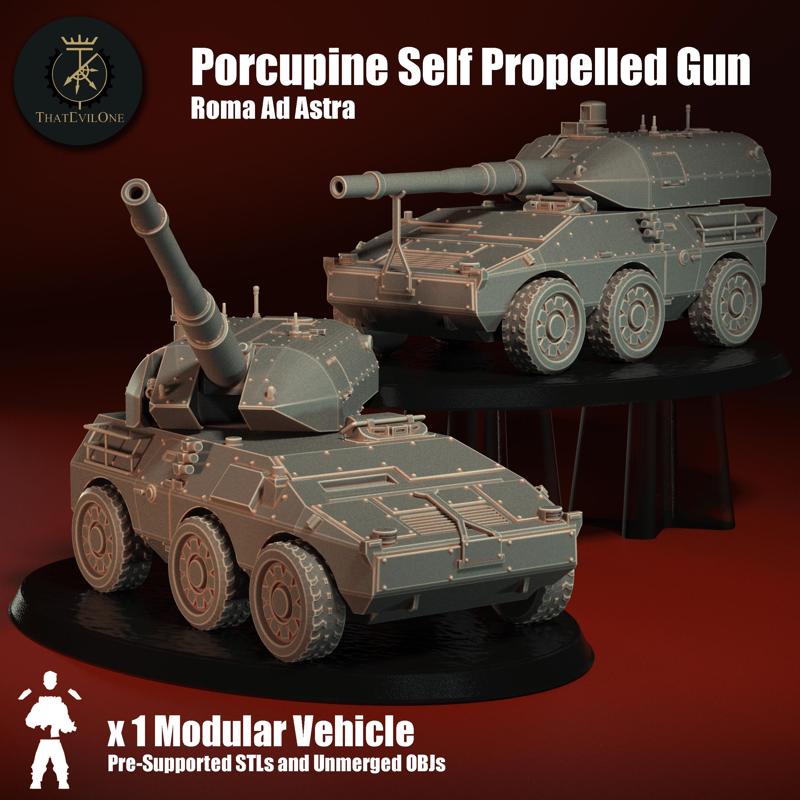 Porcupine Self Propelled Gun - Presupported