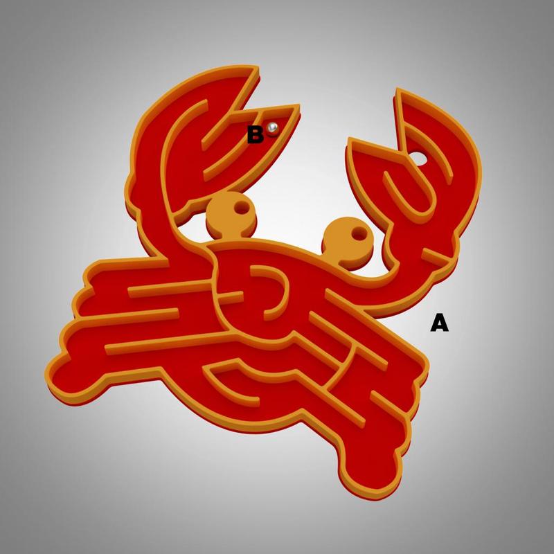 Blue crab maze puzzle