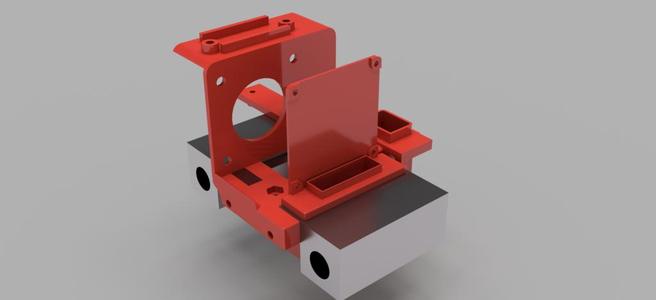 Anycubic 4Max Pro E3D V6 / Volcano with Titan extruder, adjustable height hotend duct