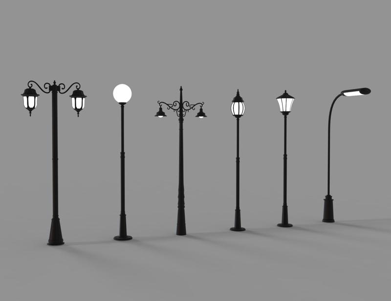 lamp posts