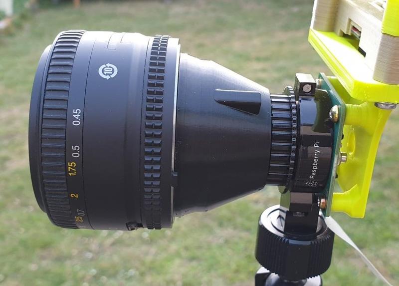 Nikon to Raspberry Pi - HQ-camera adapter