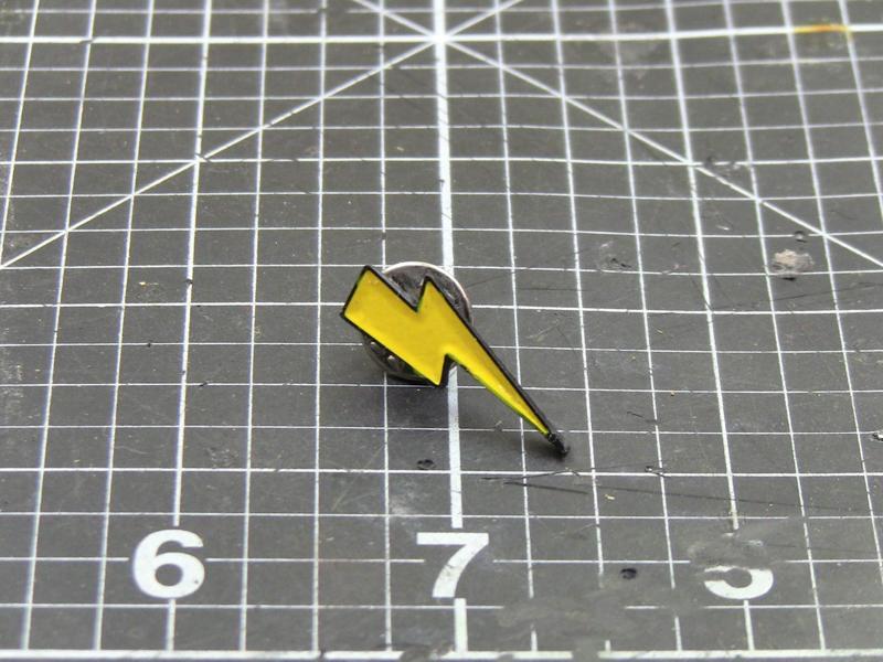 Lighting bolt enamel pin