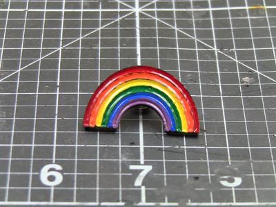 Rainbow enamel pin