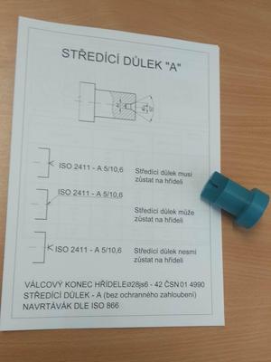 Středící důlek A
