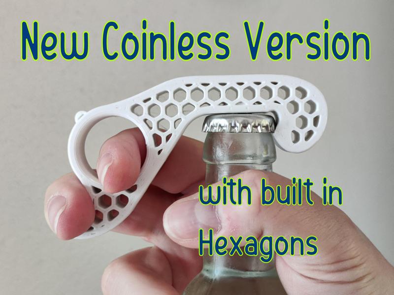 Hexagonal One-Handed Bottle Opener (Updated!)