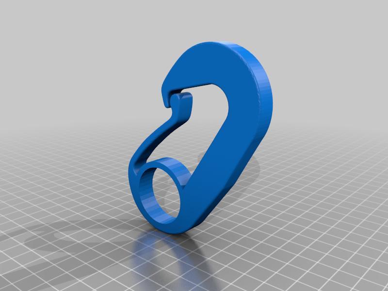 Snap hook clip with large hole