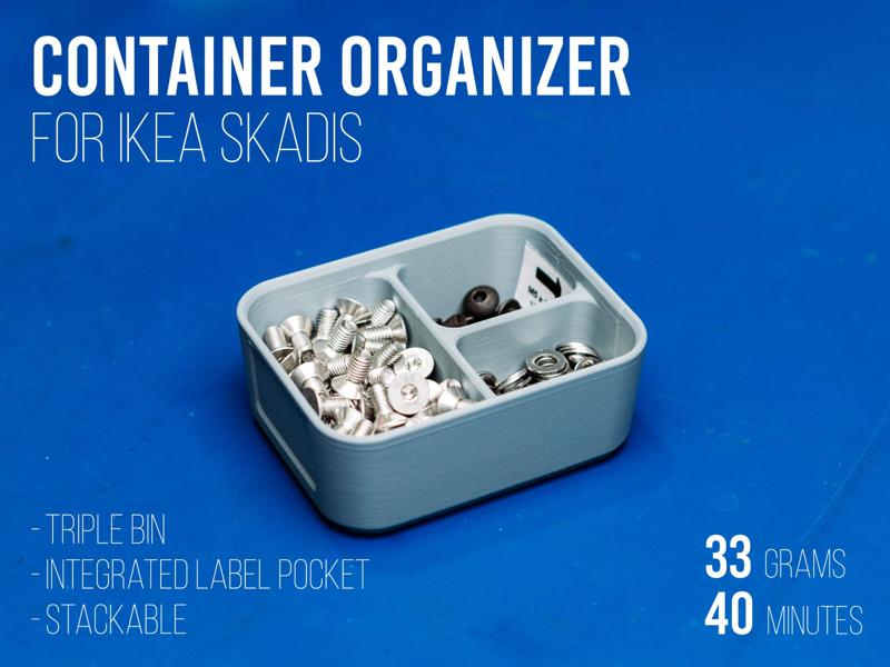 Ikea Skadis Hanging Container Organizer (3 Bin)