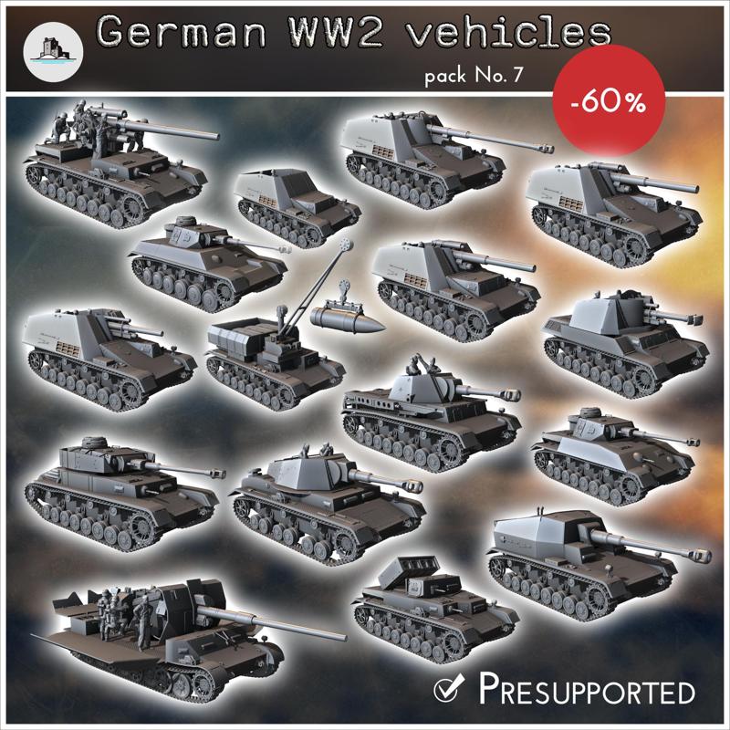 German WW2 vehicles pack (Panzer IV variants No. 3) - Germany Eastern Western Front Normandy Stalingrad Berlin Bulge WWII