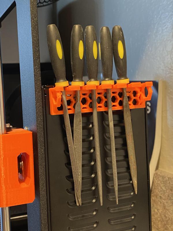 Magnetic 6 piece file set holder. Hexagonal styling.