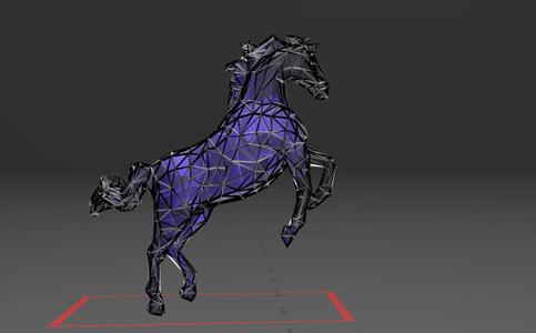 Horse 08 - Low Voronoi Style - Single Spider Web - LowPoly - Perfect Design - Easy Print - Decor