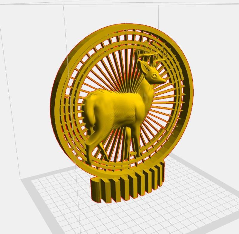 Deer - P19 - Decor - Trinket - Quick Print Gift - 3D - NO SUPPORT - Kopya (2)