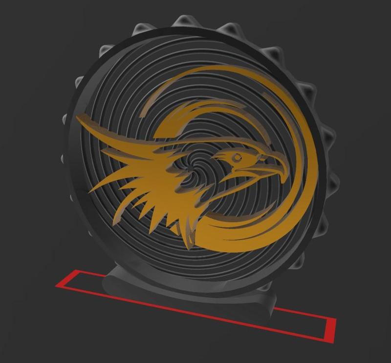 Eagle Head - Q25 - Quick Print Gift - 2D - NO SUPPORT