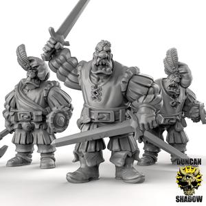 Empire Ogres with Hand Weapons (Pre Supported)