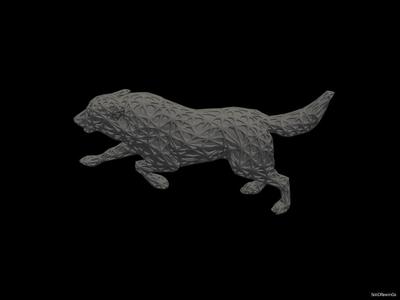 Legendary Weapon Wolf - Voronoi Style - Spider Web - LowPoly - Perfect Design - Easy Print - Decor