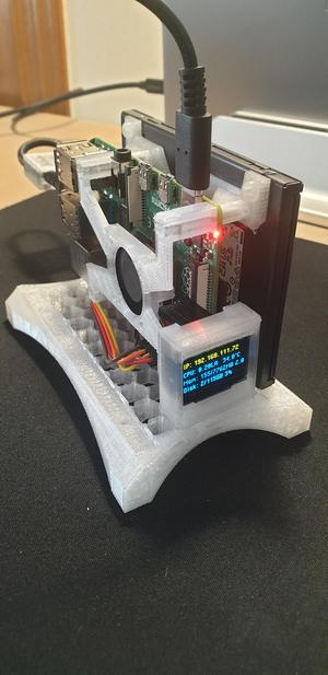 Raspberry Pi 4b SATA SSD modular frame case