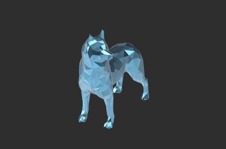 Husky Dog - Low Poly - Excellent Design - Decor