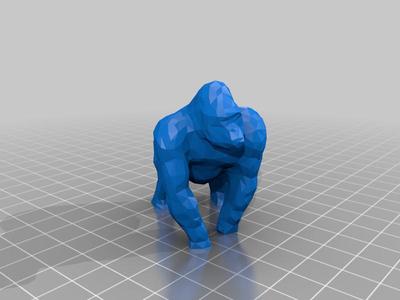 low poly Harambe 