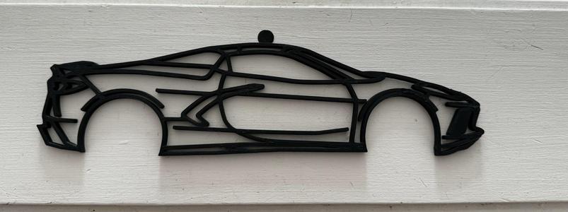 Chevy Corvette Outline Wall Art