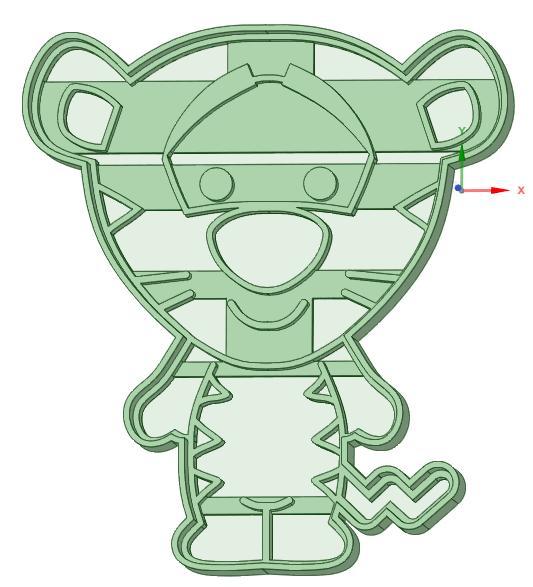 Tigger baby cookie cutter