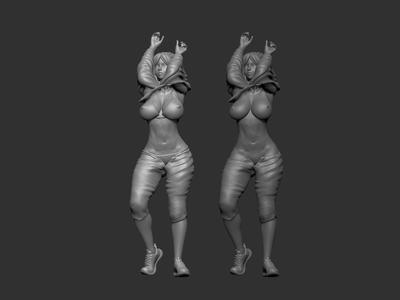 Masha two versions, one with clothes and a semi nude