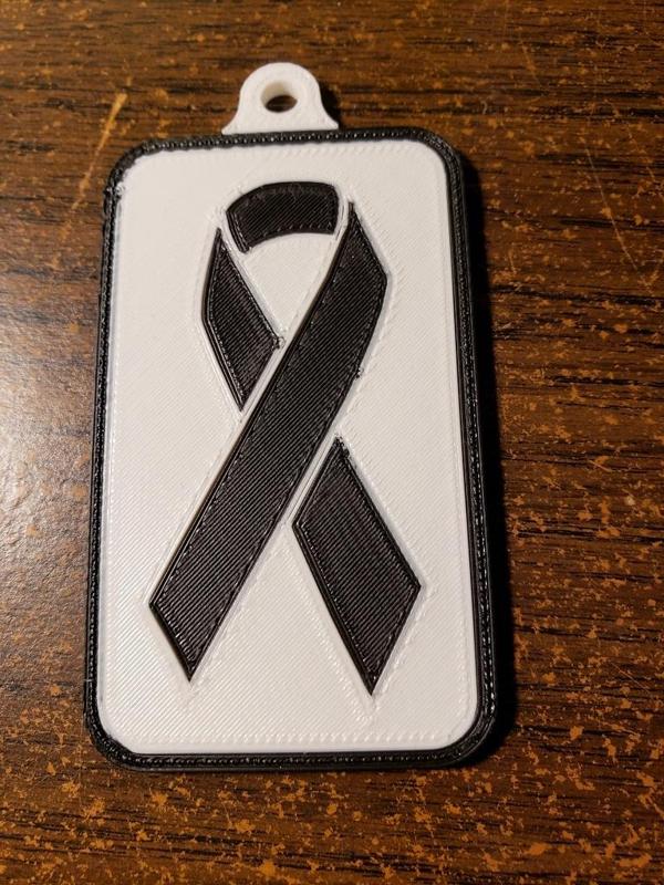 Cancer Keyfob - single and dual extrusion